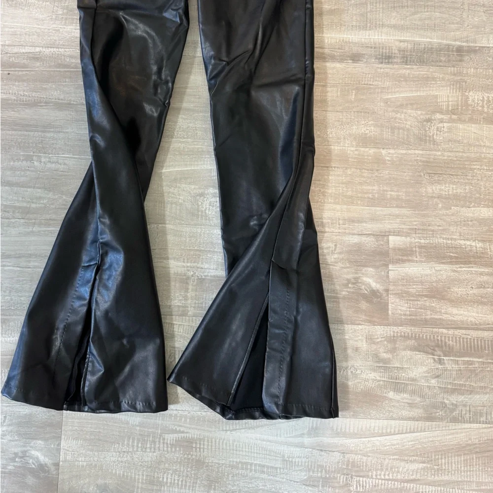 Abercrombie & Fitch Vegan Leather Pants - Black - Picture 3 of 4